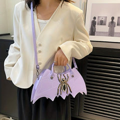Gothic Bat Shaped Novelty Bag Handbag & Shoulder Purse For Halloween