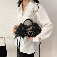 Gothic Bat Shaped Novelty Bag Handbag & Shoulder Purse For Halloween