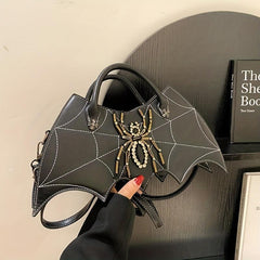 Gothic Bat Shaped Novelty Bag Handbag & Shoulder Purse For Halloween