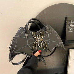 Gothic Bat Shaped Novelty Bag Handbag & Shoulder Purse For Halloween