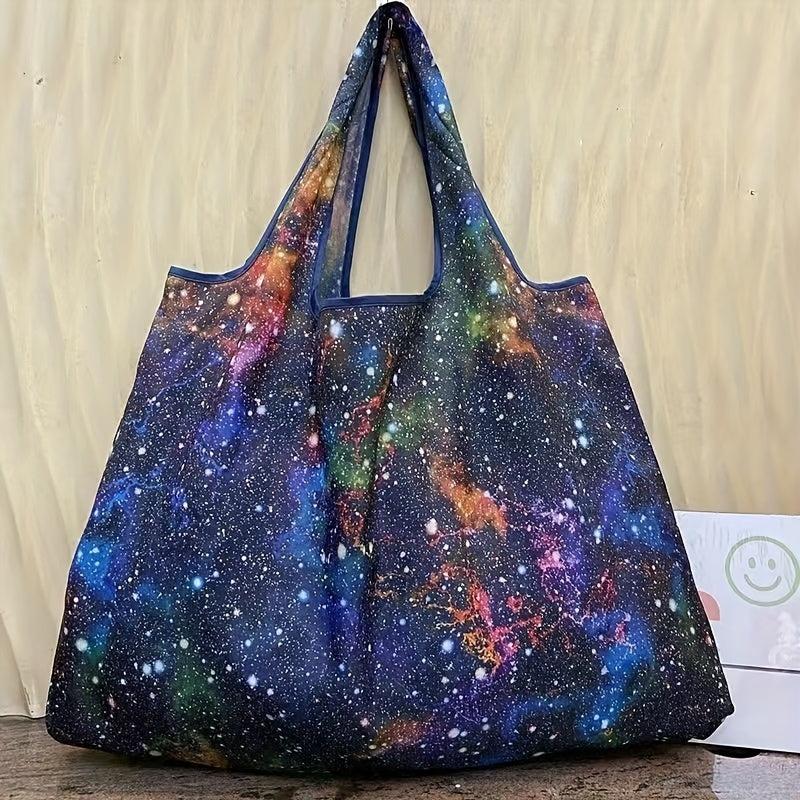 Large Foldable Nylon Tote Bag Grocery Travel Shop