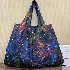 Large Foldable Nylon Tote Bag Grocery Travel Shop