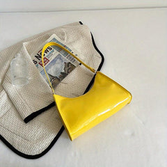 Glossy Baguette Bag Candy Shoulder Underarm Purse