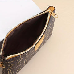 Vintage Crossbody Bag PU Leather Textured Bag Purse