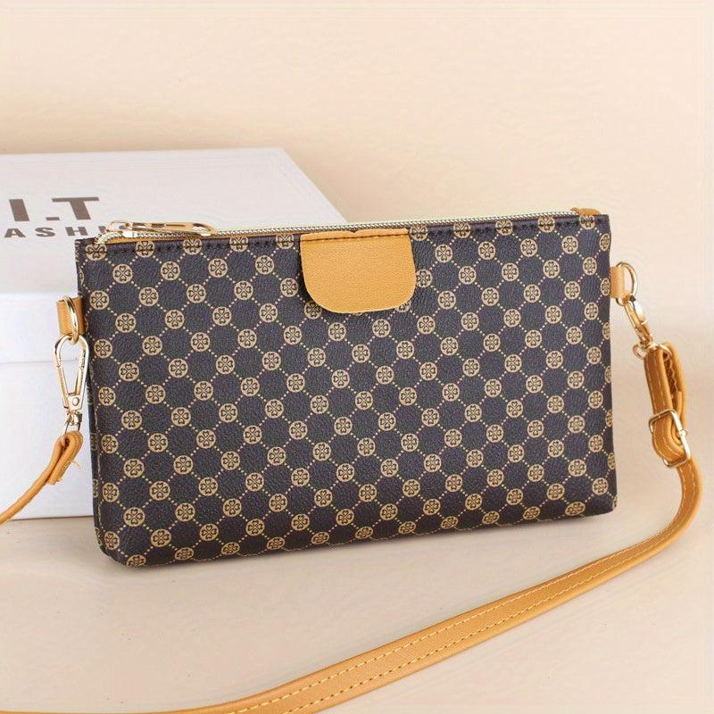 Vintage Crossbody Bag PU Leather Textured Bag Purse