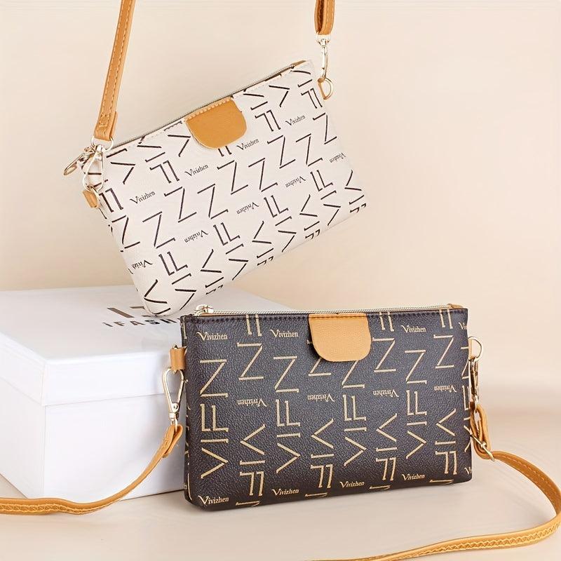 Vintage Crossbody Bag PU Leather Textured Bag Purse