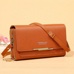 Minimalist Square Shoulder Bag with Detachable Strap