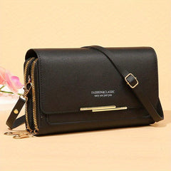 Minimalist Square Shoulder Bag with Detachable Strap