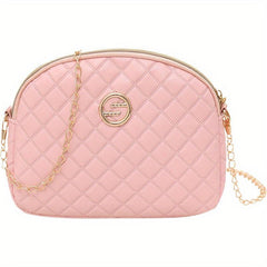 Argyle Pattern Chain Bag Quilted Shoulder Women's Purse