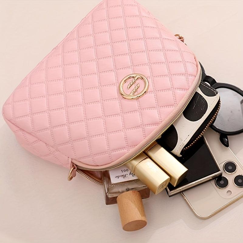 Argyle Pattern Chain Bag Quilted Shoulder Women's Purse