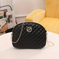 Argyle Pattern Chain Bag Quilted Shoulder Women's Purse
