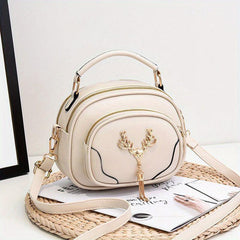Small Crossbody Bag Metal Deer Tassel Shoulder Purse