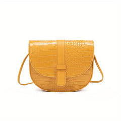 Crocodile Print Casual Shoulder Bag Waterproof PU Leather Crossbody Bag