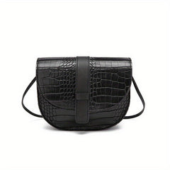Crocodile Print Casual Shoulder Bag Waterproof PU Leather Crossbody Bag