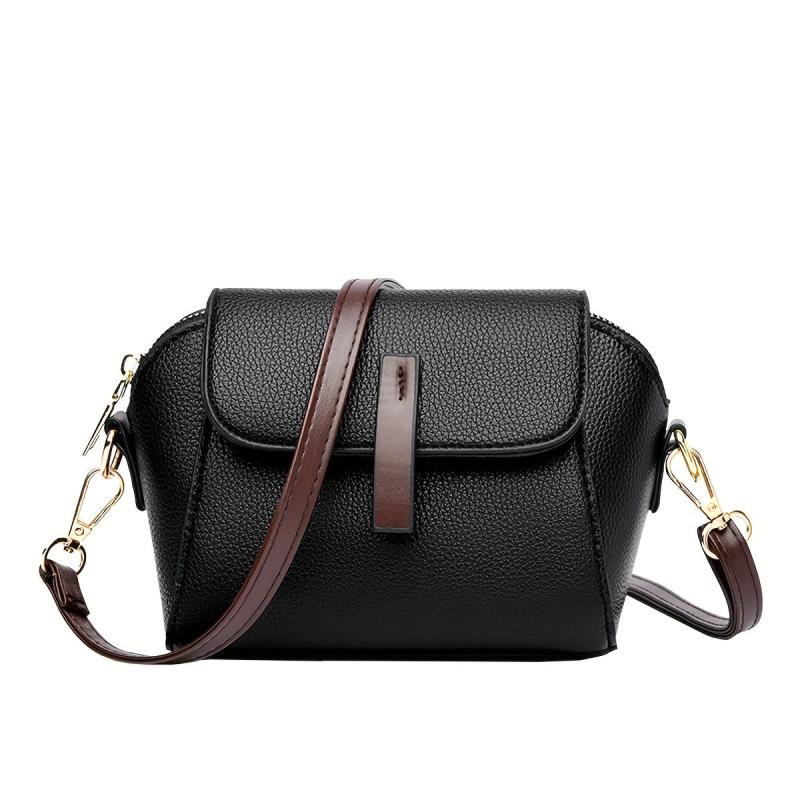 Vegan Leather Crossbody Bag Flap Shoulder Purse Women's Mobile Phone Bag