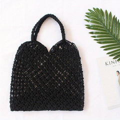 Straw Handbag Boho Style Beach Bag Woven Shoulder Bag