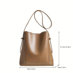 Minimalist Bucket Bag Shoulder Satchel For Work