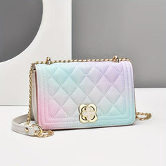 Square Shoulder Bag Chain Flap Bag Purse For Work