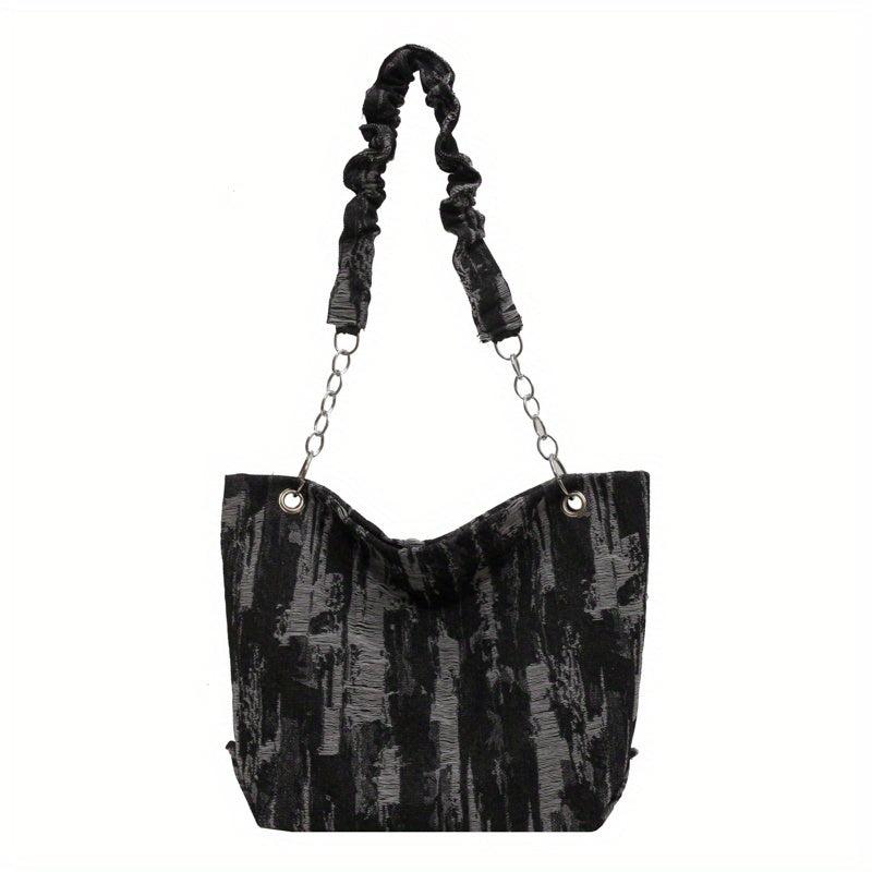 Vintage Chain Tote Bag Large Capacity Handbag