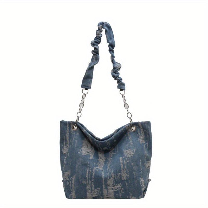 Vintage Chain Tote Bag Large Capacity Handbag