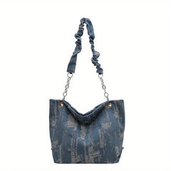 Vintage Chain Tote Bag Large Capacity Handbag