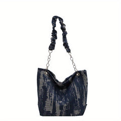 Vintage Chain Tote Bag Large Capacity Handbag
