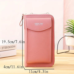 Crossbody Phone Bag PU Leather Clutch Wallet For Women