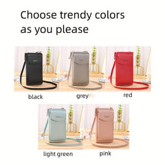 Crossbody Phone Bag PU Leather Clutch Wallet For Women