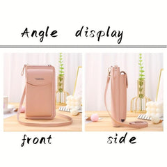 Crossbody Phone Bag PU Leather Clutch Wallet For Women