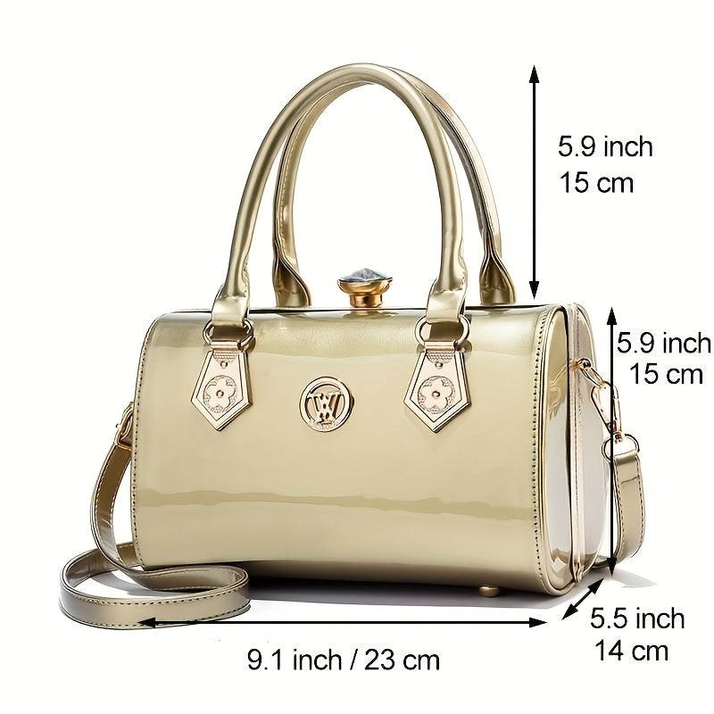Rhinestone Top Handle Satchel Bag Shoulder Crossbody Bag