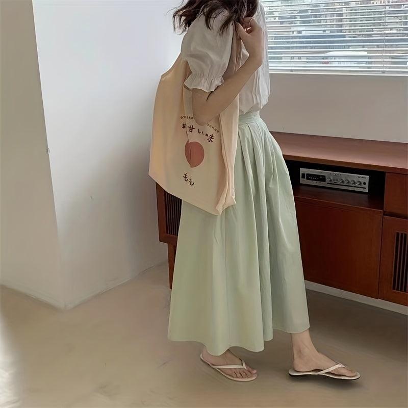 Casual Canvas Shoulder Bag Eco Large Capacity Shopping Bag