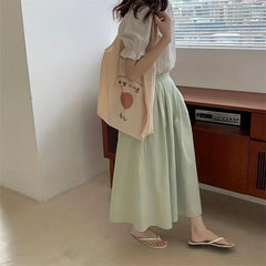 Casual Canvas Shoulder Bag Eco Large Capacity Shopping Bag