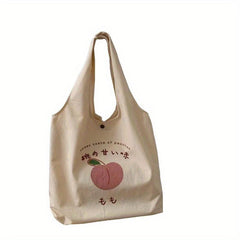 Casual Canvas Shoulder Bag Eco Large Capacity Shopping Bag