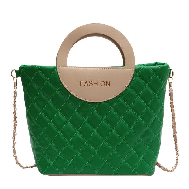 Quilted Crossbody Tote Bag Stylish Shoulder Bag Women's Casual Handbag