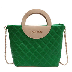 Quilted Crossbody Tote Bag Stylish Shoulder Bag Women's Casual Handbag