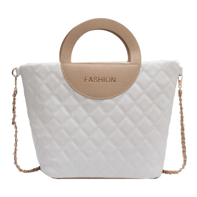 Quilted Crossbody Tote Bag Stylish Shoulder Bag Women's Casual Handbag