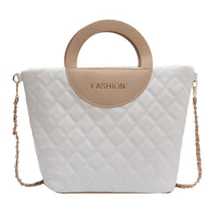 Quilted Crossbody Tote Bag Stylish Shoulder Bag Women's Casual Handbag