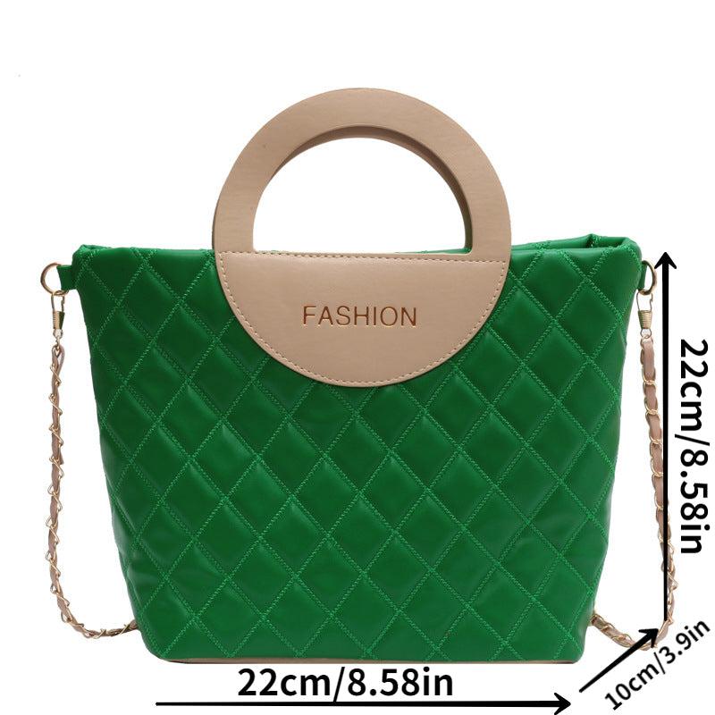 Quilted Crossbody Tote Bag Stylish Shoulder Bag Women's Casual Handbag