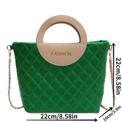 Quilted Crossbody Tote Bag Stylish Shoulder Bag Women's Casual Handbag