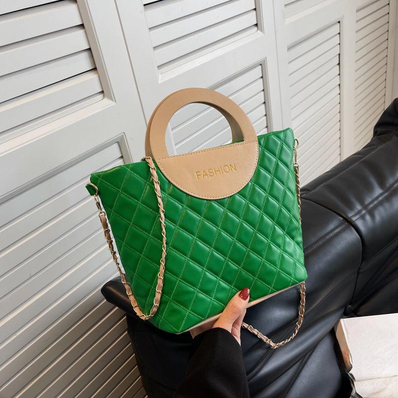 Quilted Crossbody Tote Bag Stylish Shoulder Bag Women's Casual Handbag