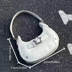 Y2K Baguette Bag Star Buckle Underarm Bag
