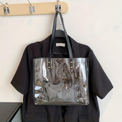 Clear Shoulder Bag Top Handle Tote with Inner Pouch