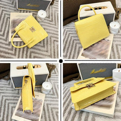Crocodile Embossed Small Satchel Bag Shoulder Crossbody Women's Bag