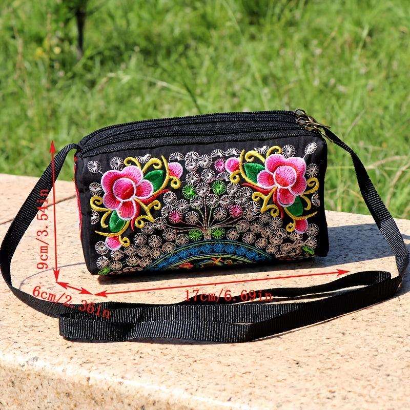 Embroidered Crossbody Bag Vintage Bohemian Handbag Purse