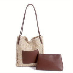 Straw Weaving Handbag Beach Bag Large Capacity Shopping Bag