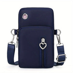 Nylon Phone Bag Sports Running Armband Mini Crossbody Purse Wallet