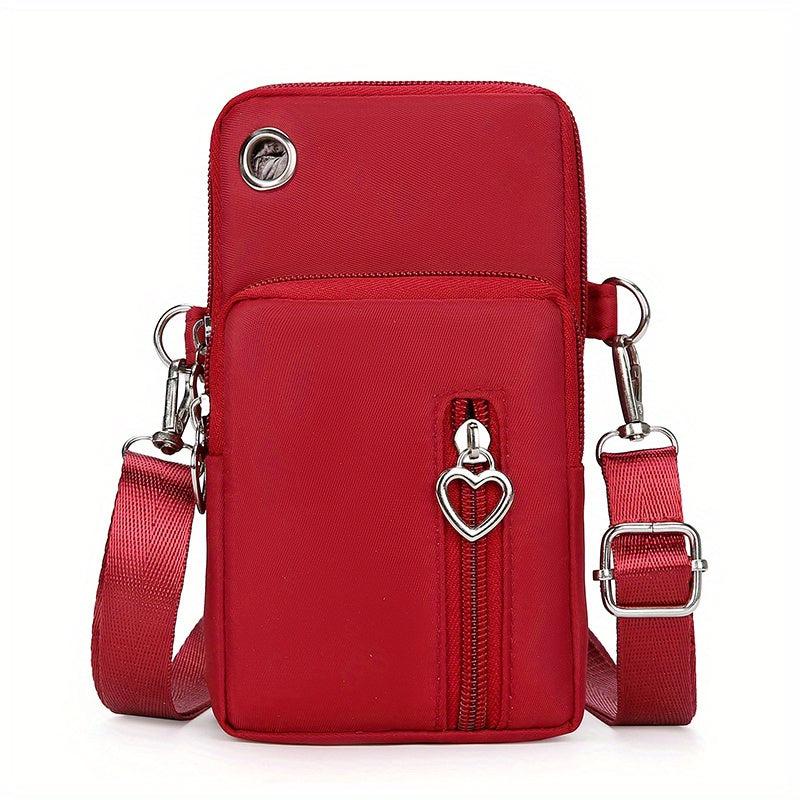 Nylon Phone Bag Sports Running Armband Mini Crossbody Purse Wallet