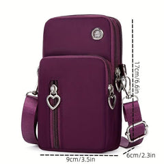 Nylon Phone Bag Sports Running Armband Mini Crossbody Purse Wallet