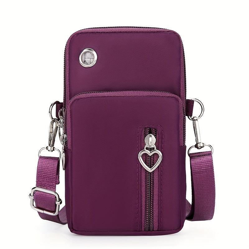 Nylon Phone Bag Sports Running Armband Mini Crossbody Purse Wallet
