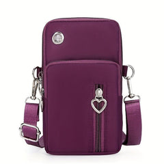 Nylon Phone Bag Sports Running Armband Mini Crossbody Purse Wallet